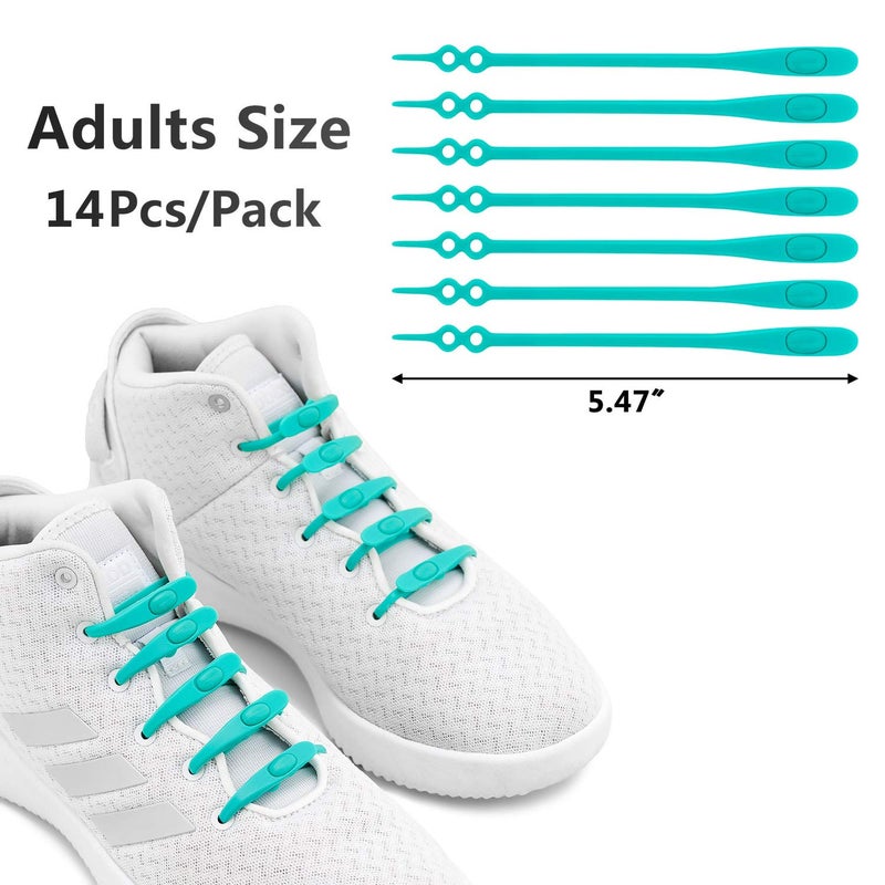 ZOOEASS No Tie Elastic Shoe Laces for Kids and Adults,Best for Sneaker(Jade) - Image 2